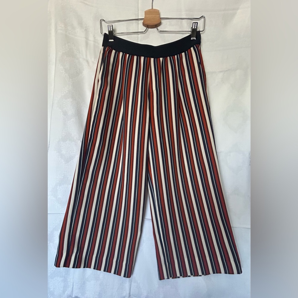 Striped Wide-Leg Pants